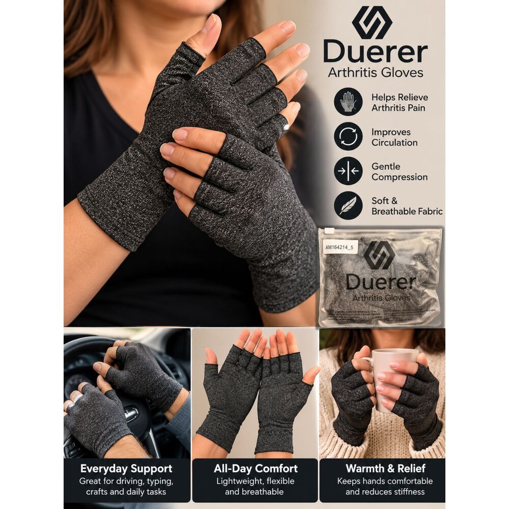 Duerer Arthritis Compression Fingerless Gloves